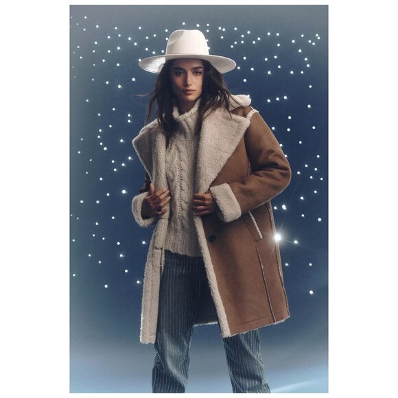 Avec Les Filles | Faux-Shearling and Suede Coat | NWT - Picture 8 of 10